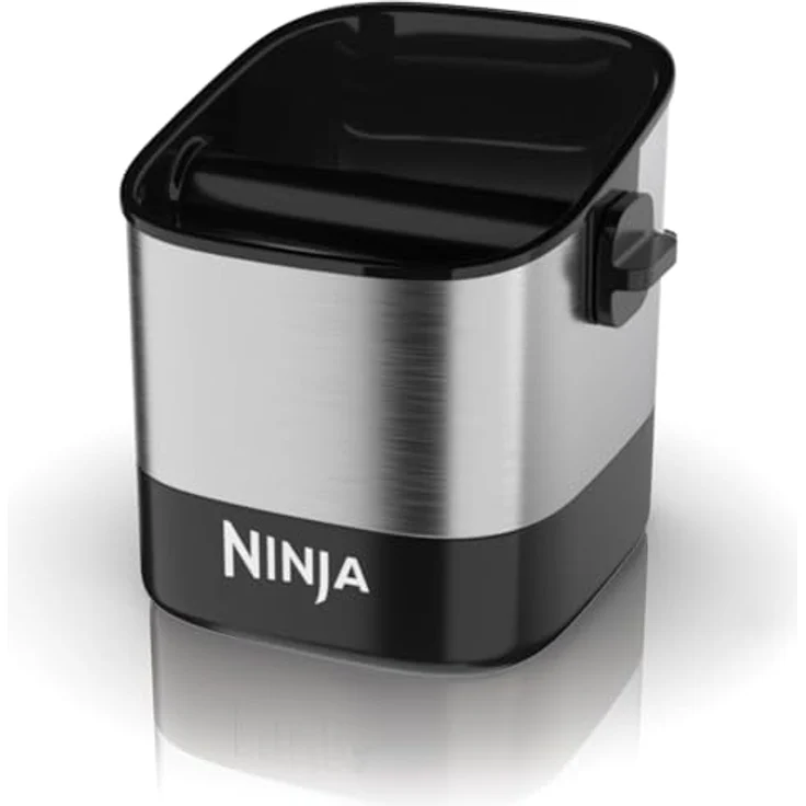 Ninja XSKKNCKBXEUK Kaffeemaschinen Knock Box, hygienischer Kaffeepuck-Behälter, Silber und Schwarz – Bild 2
