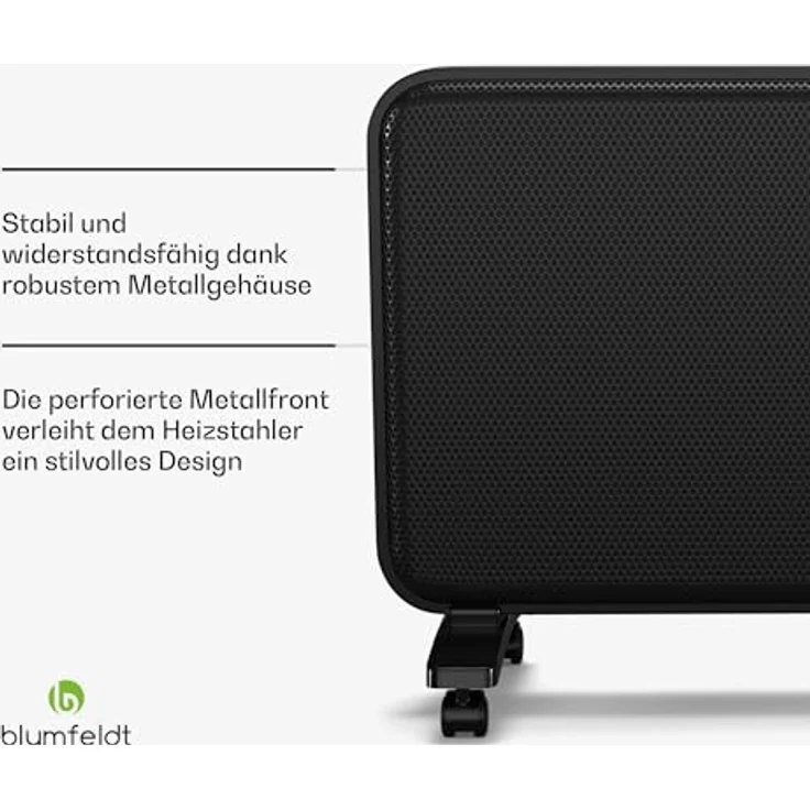 Blumfeldt Infrarotheizung 2000 W – Graphen-Heizelement, App & Touch-Steuerung, IP24, für Räume bis 20 m², Schwarz – Bild 5