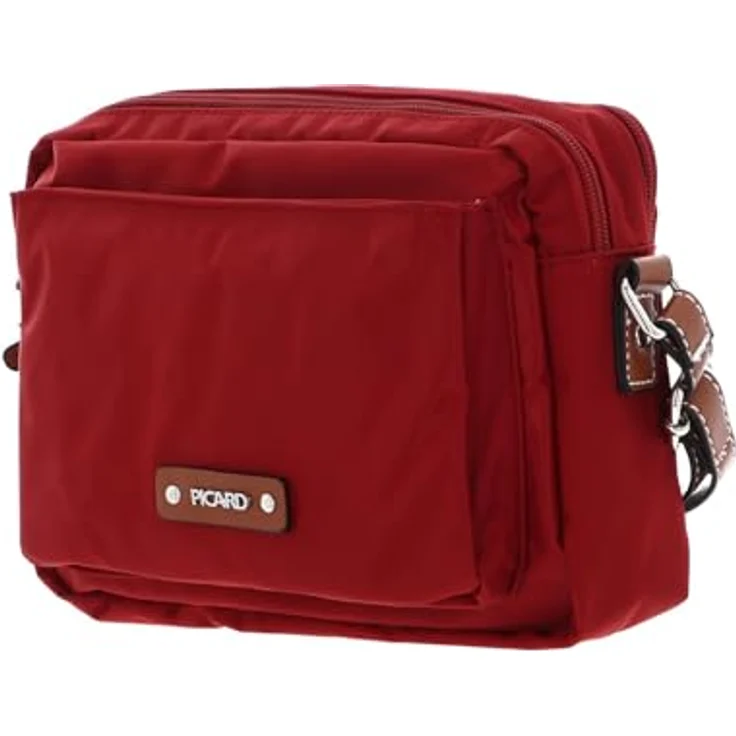 Picard Sonja Umhängetasche, 22 cm, Nylon, rot, mit Reißverschlussfächern und Innenorganisation – Bild 2