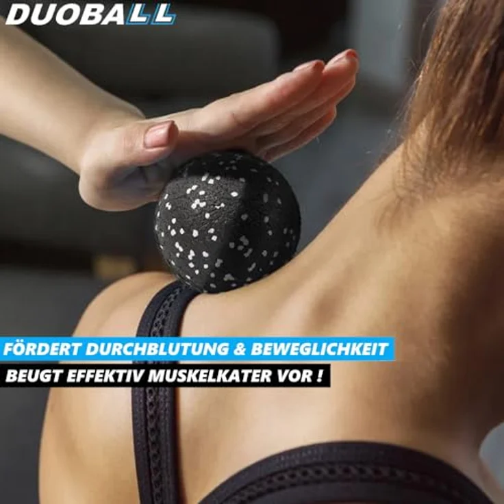 MAVURA DUOBALL Faszienball Massageball - Styropor, 8 cm x 16 cm, zufällige Farbe - Preisvergleich – Bild 5