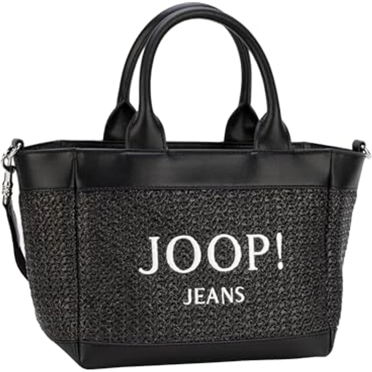 Joop! Jeans Calduccio Spiaggia Shopper Tasche, schwarz, 100% Bast, 26.5 cm x 14 cm x 21 cm – Bild 2
