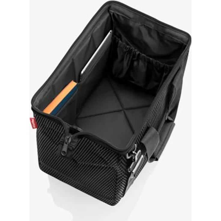 reisenthel allrounder M mesh black, Handtasche in Schwarz mit 18 Litern Volumen und sechs Innenfächern – Bild 3