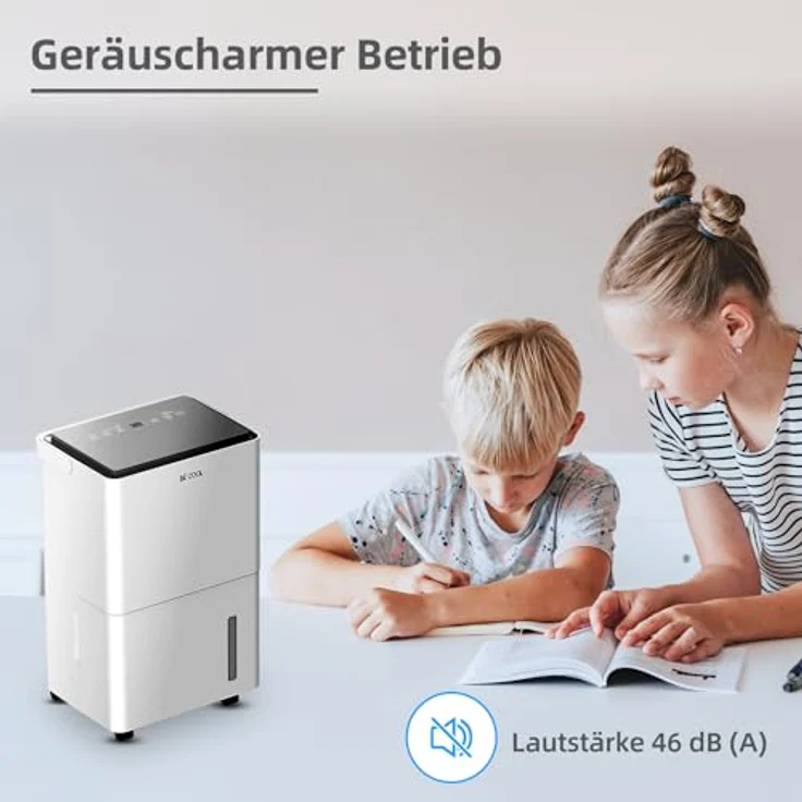 Be Cool BC30LEF2301 Luftentfeuchter 25m² 600W 30 l/Tag Weiß, Grau – Bild 3