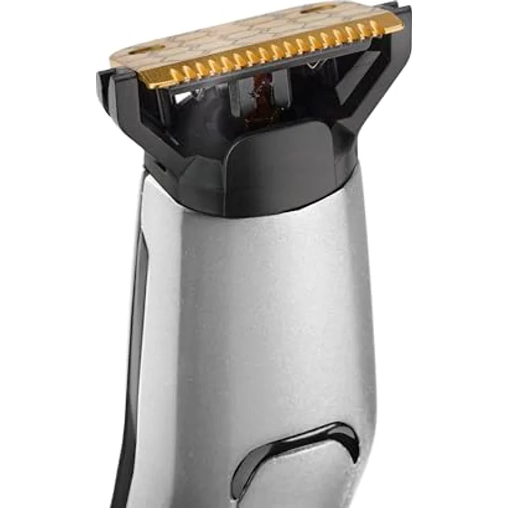 Babyliss Men 11-in-1 Titanium Multi-Grooming Kit Wasserdicht Köperhaartrimmer, Barttrimmer, Nasenhaartrimmer, Augenbrauen, Detailtrimmer und Multifunktionstrimmer, inkl. Tasche, Silber Schwarz MT861E – Bild 2