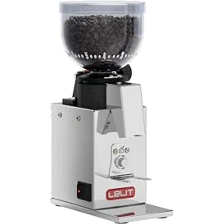 Lelit Kaffeemühle PL043MMI, kompakte Espresso- und Kaffeemühle mit stufenloser Mahlgradeinstellung, Edelstahlgehäuse, 250g Bohnenbehälter, 230V, 50Hz, 2.8kg, silber – Bild 2