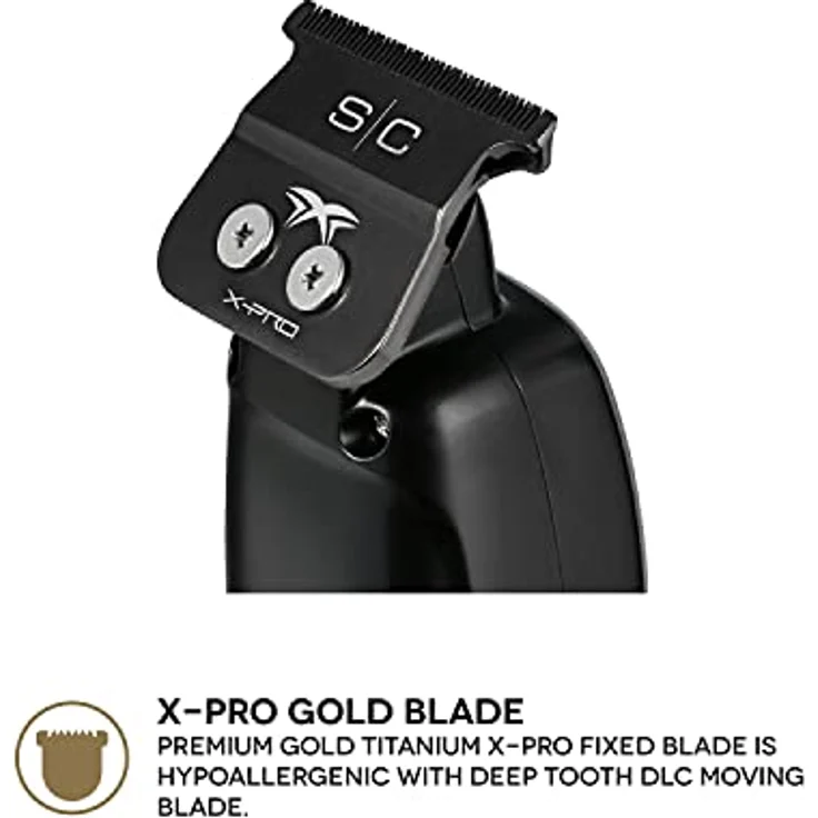 STYLECRAFT Professioneller Herren-Haarschneider Saber Trimmer, 180 Minuten Autonomie, Verstellbare Klinge 0 Gap, Stabiles Metallgehäuse (Schwarz) – Bild 4