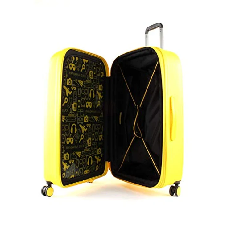 Mandarine Duck LOGODUCK + Trolley L EXP Duck Yellow (Gelb) 49 x 75 x 31/34 (BxHxB), Erweiterbarer Hartschalen-Trolley mit TSA Zahlenschloss – Bild 4