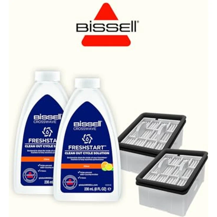 Bissell BISSELL FreshStart Set, 2 × FreshStart Cycle-Reinigungsmittel & 2 × FreshStart Filter, Für CrossWave OmniForce, OmniForce Edge, OmniFind Modelle 3912, 3999, 4000, 4006, 4007, 4008, 4017, 4087 – Bild 2