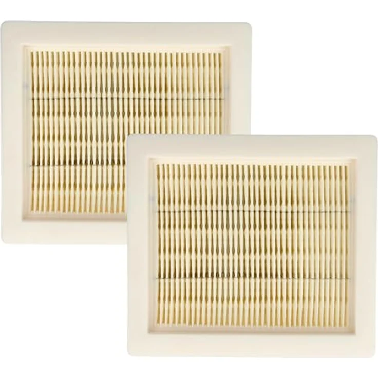 Vhbw Flachfaltenfilter Set, 2x kompatibel mit Worx WX031, WX031.9, weiß, für Nass- und Trockensaugen, staubfreie Raumluft – Bild 1