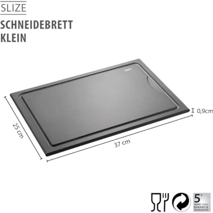 GEFU Schneidebrett SLIZE, Holzpapierfaser, nachhaltig, Saftrille – Bild 2