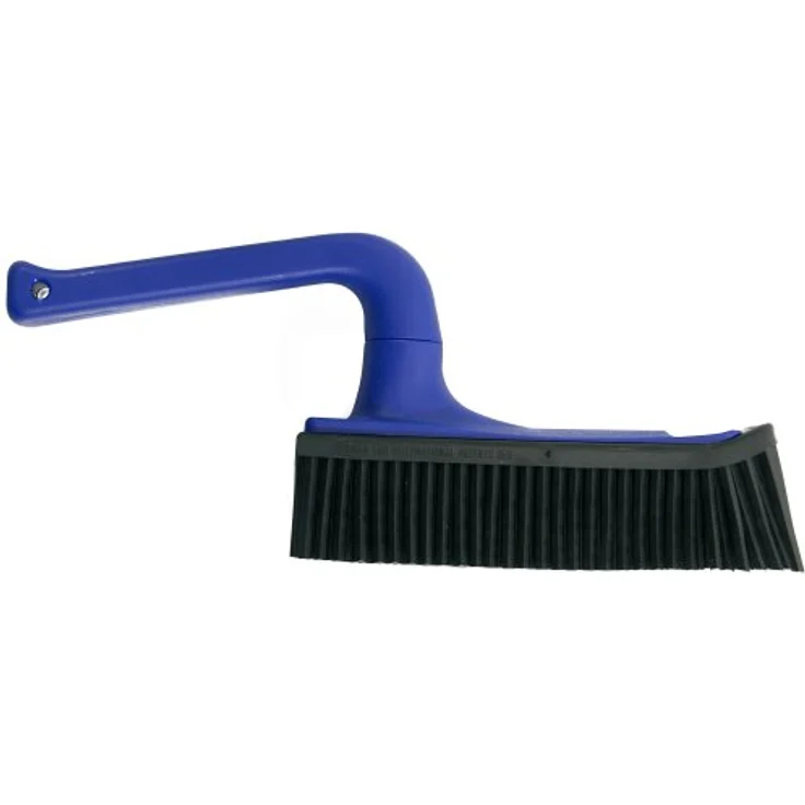 V7 Handfeger Handbesen mit drehbarem Griff, Gummilippe und V-förmigen Borsten zum mühelosen Entfernen von Haaren, Staub und Schmutz, Zubehör zur V7 Kehrschaufel, blau – Bild 3