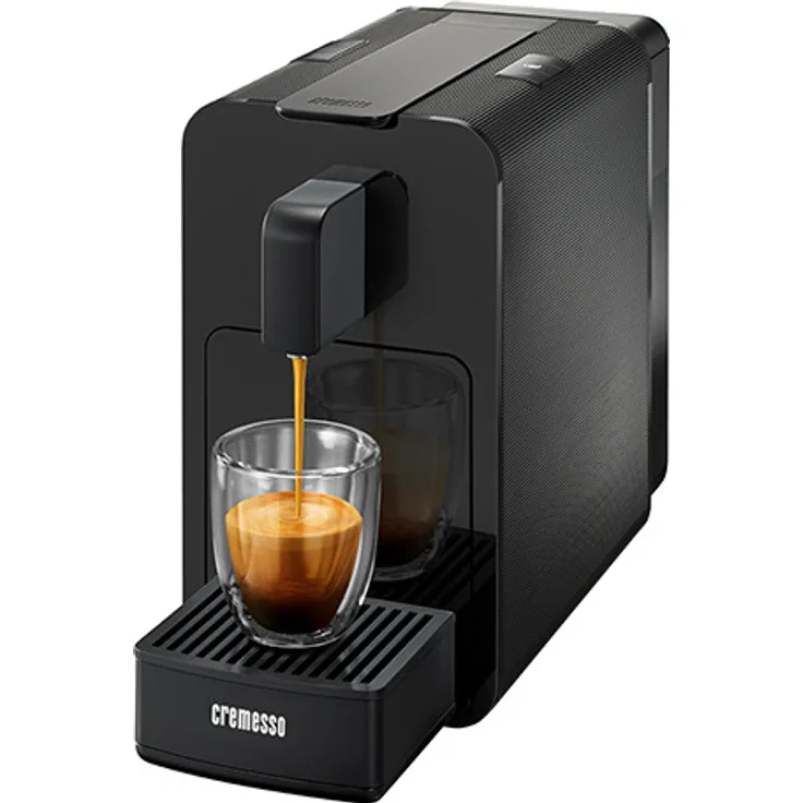 Cremesso Kapselmaschine Vollautomatisch (Viva Elegante Black), Schwarz, für perfekten Kaffeegenuss