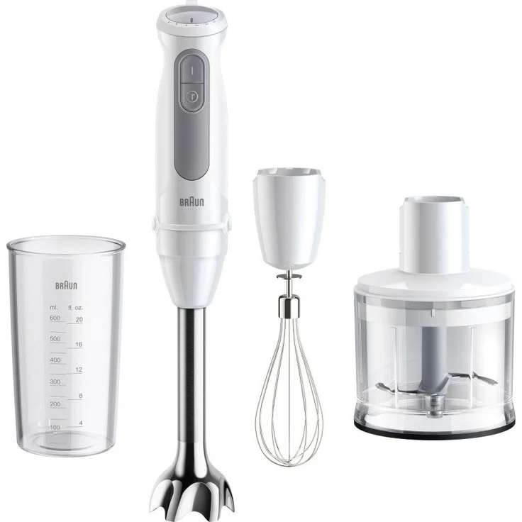 Braun Stabmixer Braun MQ50236MWH, Stabmixer für Küchenanwendungen mit individueller Geschwindigkeitsanpassung – Bild 1