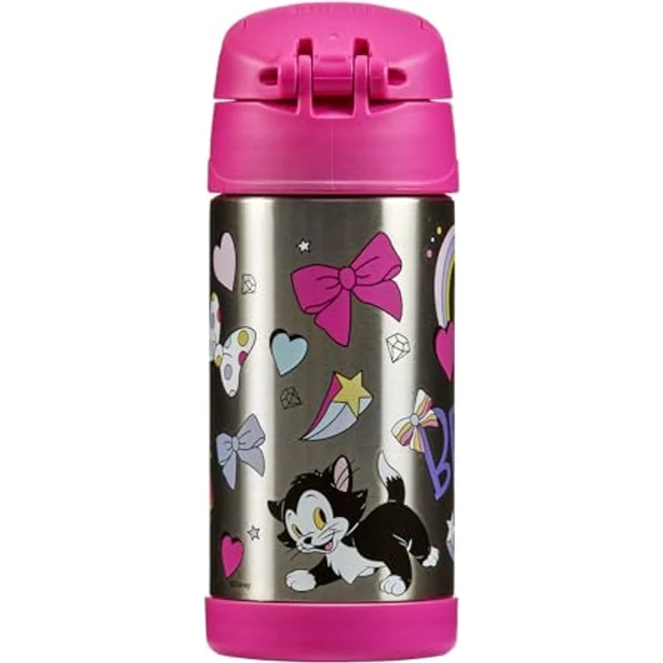 Thermos FUNTAINER Straw Bottle Disney Minnie, 0,35 l, Edelstahl, 12 h kalt, spülmaschinenfest, ideal für Kita und Schule – Bild 3