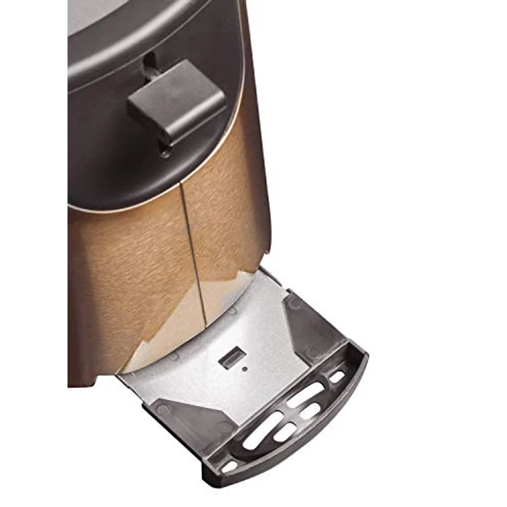 Bestron Toaster mit 2 Röstkammern, Krümelschublade und Brötchen-Röstaufsatz, 1.000 W, Edelstahl in Kupfer-Optik – Bild 3