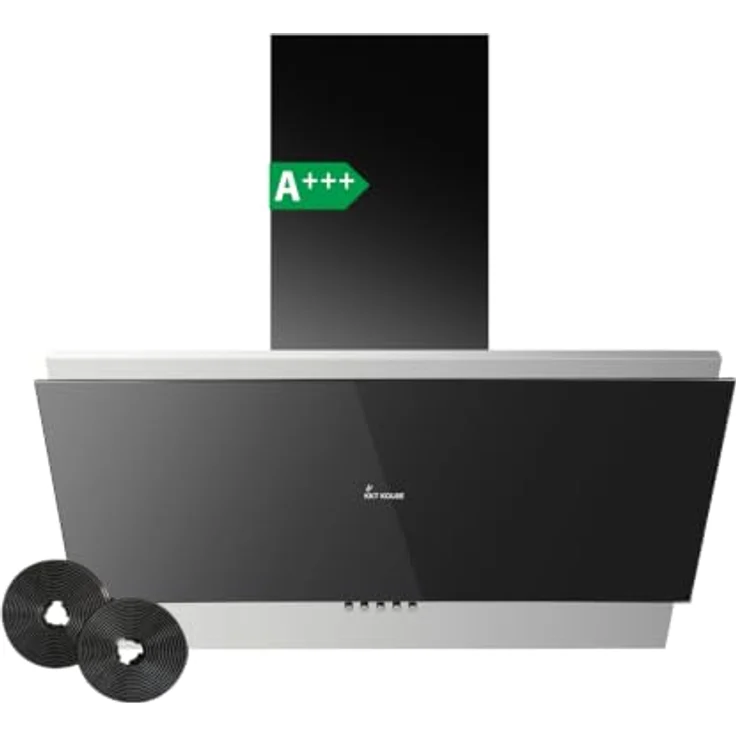 KKT KOLBE BEACH6005S Kopffreie Wandhaube 60 cm, Schwarz Weiß, Umluft/Abluft, 3 Leistungsstufen, LED-Beleuchtung, inkl. Kohlefilter – Bild 1