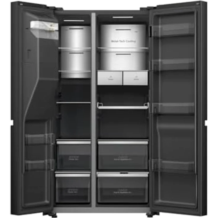 Hisense RS9P628GPFE, Side-by-Side Kühl-Gefrier-Kombination mit 21-Zoll Smartscreen, Eis- und Wasserspender, ConnectLife Hub und Fotowand-Funktion – Bild 11