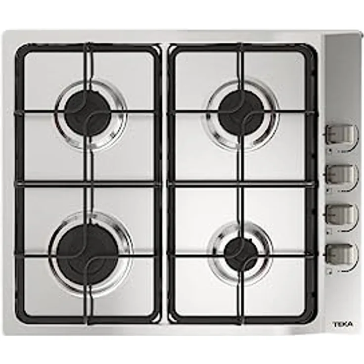 Teka Plaque au gaz E/60.3 40 60 cm 7500 W, Kochfeld mit Butangasbetrieb, ergonomische Seitengriffe, Thermoelemente - schwarz