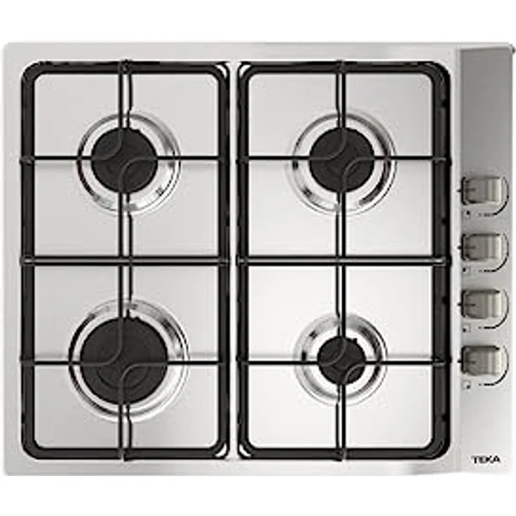 Teka Plaque au gaz E/60.3 40 60 cm 7500 W, Kochfeld mit Butangasbetrieb, ergonomische Seitengriffe, Thermoelemente - schwarz