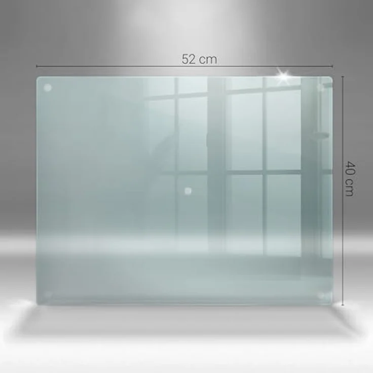 Tulup Glasschneidebrett 52x40cm, Hygienisch und Multifunktional aus Transparentem Gehärtetem Glas, Rutschfest und Langlebig – Bild 5