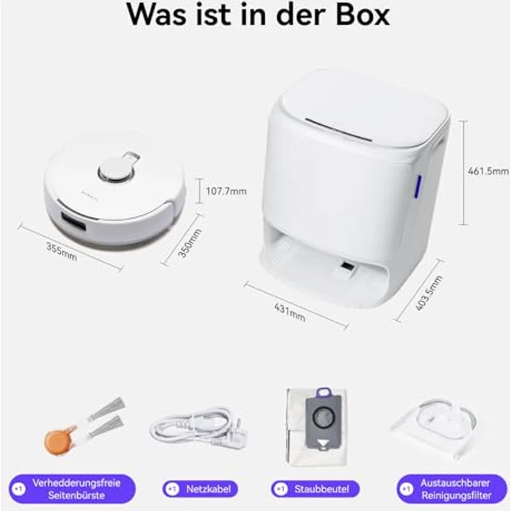 Narwal Saugroboter X10 Pro, Staubsauger-Roboter mit 11.000 Pa Saugkraft, DualFlow Anti-Tangle System, millimetergenaue Hindernisvermeidung, Zubehörpaket für 1 Jahr – Bild 10