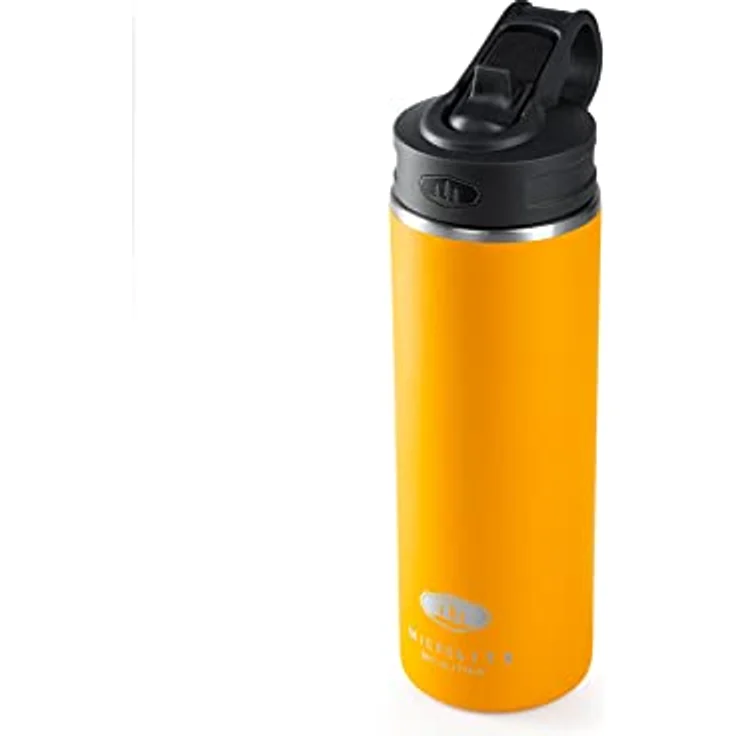 GSI Outdoors Microlite Trinkflasche mit Strohhalm-Deckel, vakuumisolierter Edelstahl, 680 ml, weiß, für Camping, 12 Stunden heiß, 24 Stunden kalt – Bild 1