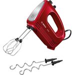 BOSCH Handmixer MFQ2420R CleverMixx, 400 W, spülmaschinenfest, 4 Geschwindigkeitsstufen, Turbostufe, rot