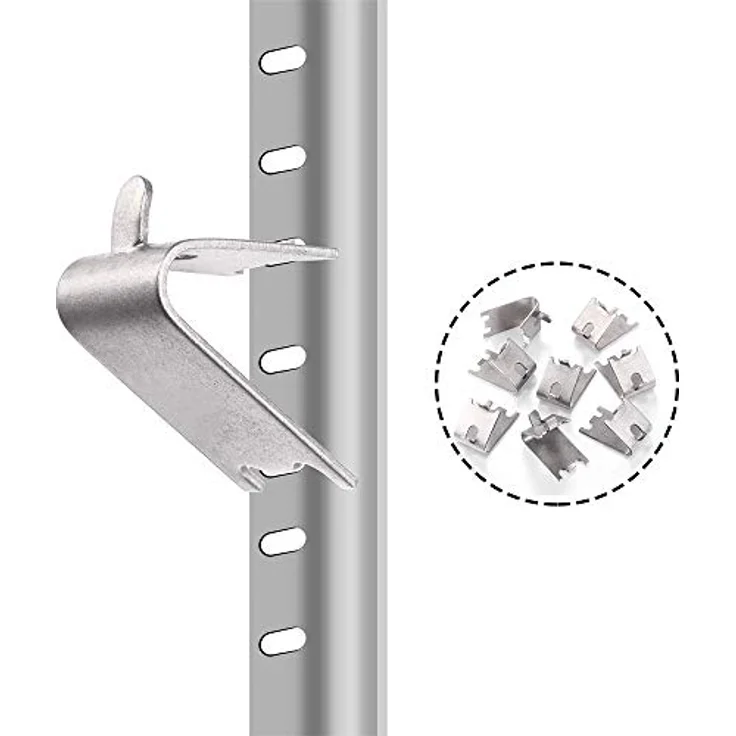 LWZko Kühlschrank Regal Clip, Edelstahl, 1,5 mm dick, 10 Stück, gebogenes Design, für Haushalts- und Gewerbekühlschränke – Bild 4