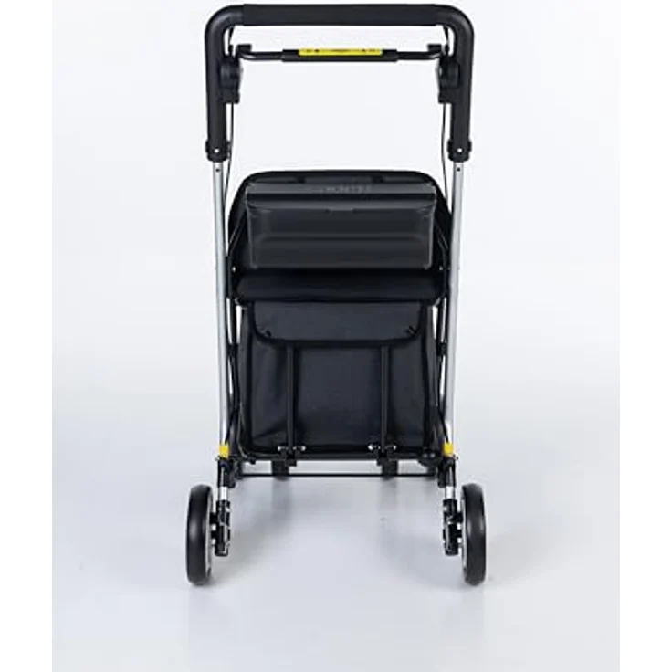 Carlett Einkaufstrolley mit Sitz, 30L wasserdichte Tasche, max. Sitzbelastung 125 kg, ergonomischer Griff, faltbar und abnehmbar – Bild 4