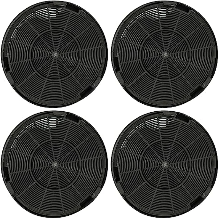 vhbw 4x Aktivkohlefilter kompatibel mit Franke Maris FMA 905 BK, Maris FMA 905 BK XS, Maris FMA 905 WH Dunstabzugshaube - 19,6 cm – Bild 1