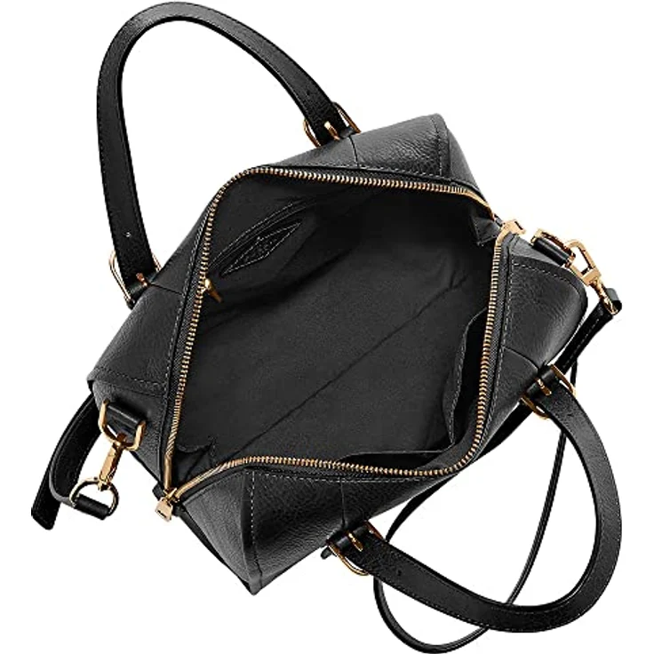 Fossil Umhängetasche Carlie, Rindsleder, Black (schwarz), mit weiter Öffnung – Bild 3