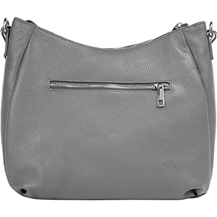 Samantha Look Umhängetasche, Damen Leder, echt Leder, Made in Italy, matt, schwarz – Bild 4