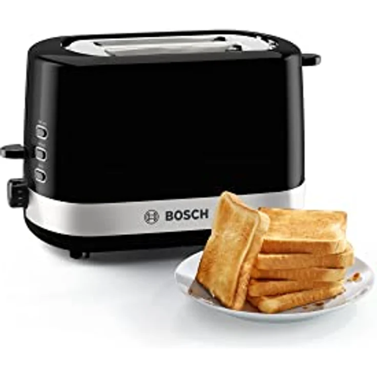 Bosch TAT6A513 2-Schlitz-Toaster, 800 W, 2 Scheiben, Highlift, elektronische Bräunungskontrolle, schwarz – Bild 2