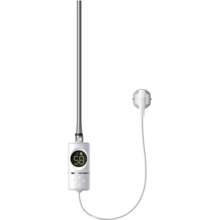 LuxeBath Heizstab 600W Weiß, mit Thermostat und LCD Bildschirm Temperaturregler, korrosionsbeständig, schnelle Aufheizzeit