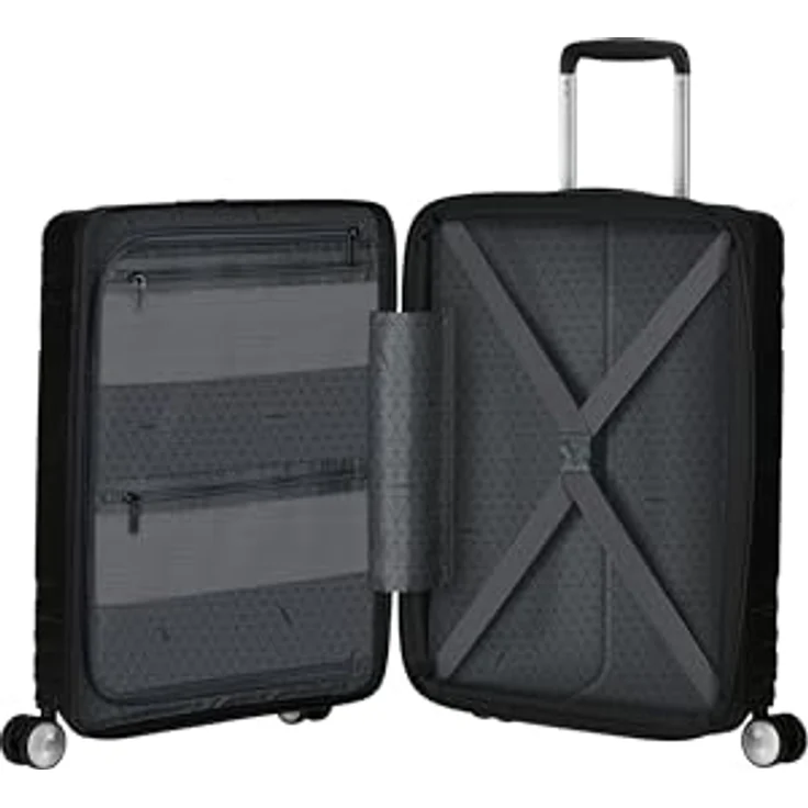 American Tourister Hello Cabin - Spinner S, Erweiterbar Handgepäck, 55 cm, 39/45 L, Schwarz (Onyx Black) – Bild 5