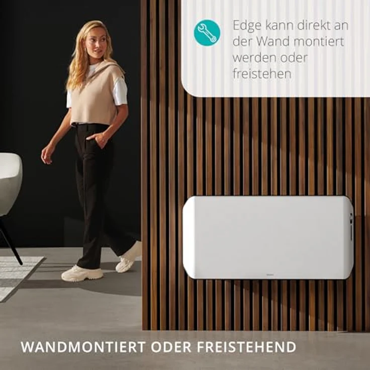 Duux Edge Elektrischer Konvektor-Raumheizer 24 h IP24 Indoor Flur Wand Weiß,  – Bild 5