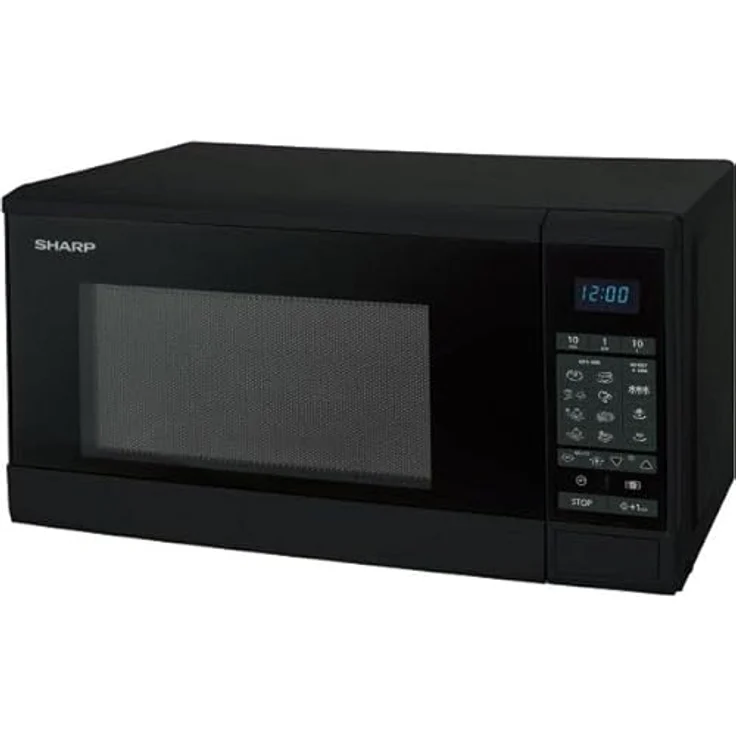 Sharp R-270BK Mikrowelle, Standgerät, 800W,10 Leistungsstufen, 20 Liter Garraum, inkl. Drehteller, schwarz, weiß – Bild 3
