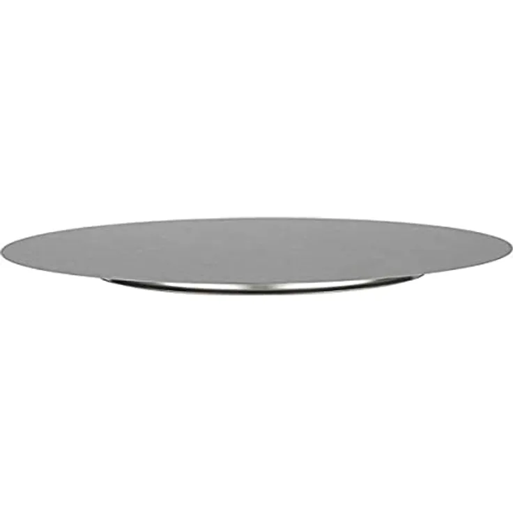 APS 46 Konditorplatte, Kuchenplatte aus Edelstahl, Tortenplatte für Konditoren, schwarze oder weiße Servierplatte für Torten, Durchmesser Ø 31 cm, Silber