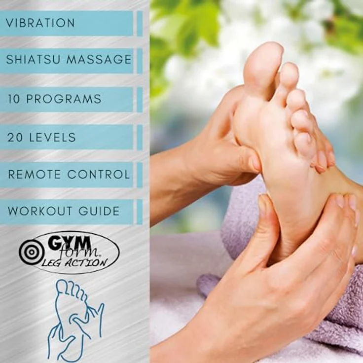 GYMFORM fußmassagegerät Leg Action (Platinum), fussmassagegerät elektrisch,  fussmassagegerät durchblutung mit 10 Programmen, Wellness für die Füße,  Entspannend für den Körper: Tests, Infos & Preisvergleich