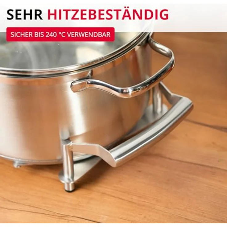 Westmark Ausziehbarer Topf-Untersetzer, 18 - 42 cm, Rostfreier Edelstahl, Flexi, Silber, 16412260 – Bild 6
