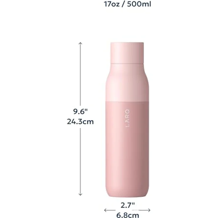 LARQ Trinkflasche selbstreinigend PureVis isoliert 500 ml Himalaya pink – Bild 9
