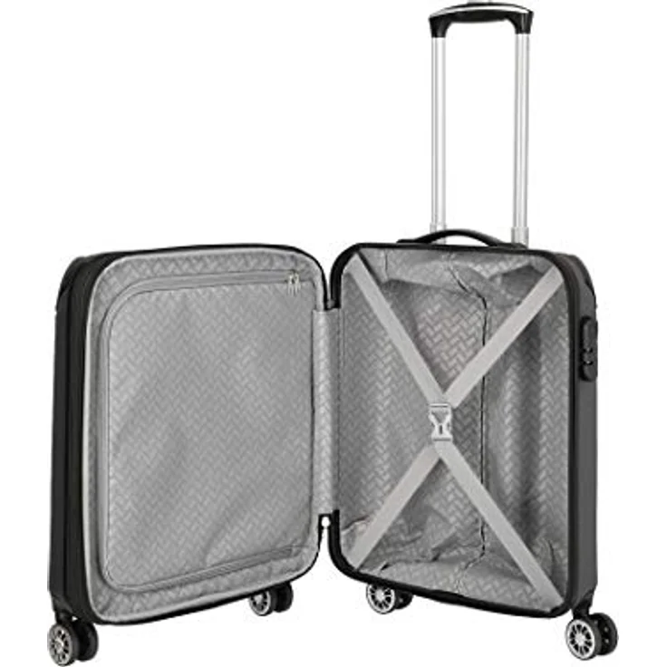 Travelite 4-Rad Handgepäck Koffer erfüllt IATA Bordgepäckmaß, Gepäck Serie CITY: Robuster Hartschalen Trolley mit kratzfester Oberfläche, 073047-80, 55 cm, 40 Liter, grün – Bild 5