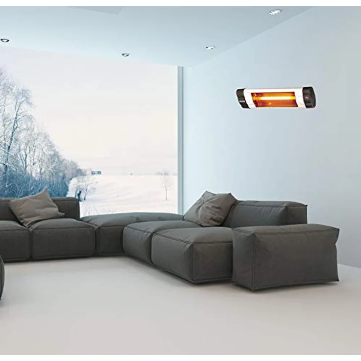 DMS® Infrarotstrahler 2500 Watt Heizstrahler Terrassenstrahler Wärmestrahler Innen- und Außenbereich Fernbedienung Timer Wandhalterung Heizkörper 3 Heizstufen – Bild 5