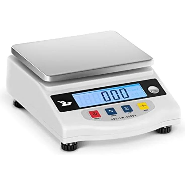 Steinberg Systems - SBS-LW-2000A - Präzisionswaage Feinwaage (2000 g / 0,01 g, 12 x 10 cm Stellfläche, LCD) silber