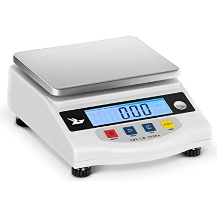 Steinberg Systems - SBS-LW-2000A - Präzisionswaage Feinwaage (2000 g / 0,01 g, 12 x 10 cm Stellfläche, LCD) silber – Bild 1