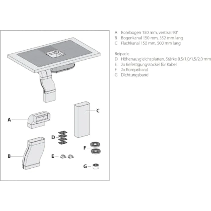 Berbel Downline Performance BKA 83 DLP, Induktionskochfeld mit integriertem Dunstabzug, Abluft-Set DL 1100063, 9 Leistungsstufen, Boosterfunktion, Edelstahloptik – Bild 7