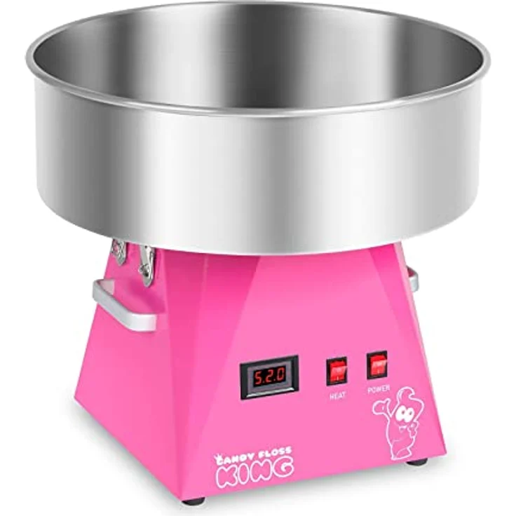 Royal Catering RCZK-1030-W-R Zuckerwattemaschine Profi Zuckerwatte Automat (1030 W, 1 Portion / 30 s, Ø 52 cm) Rosa – Bild 1