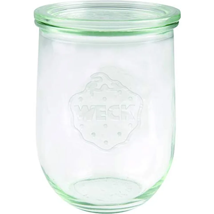 Weck Einkochgläser Tulpenform 1L, Einweckgläser, Rundrandglas mit Deckel