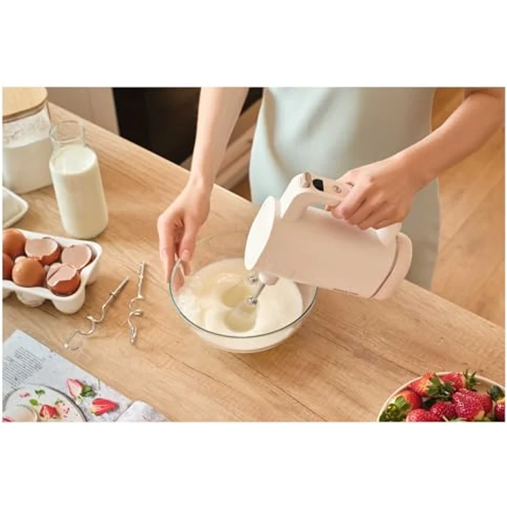 Sencor SHM 9130WH, Drahtloser Handmixer mit 8 Geschwindigkeitsstufen, digitalem Display und USB-C Aufladung, Weiss – Bild 3