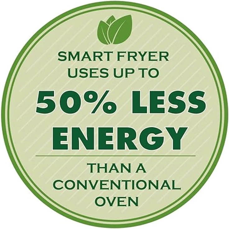 Emerio AF-126323 Heißluftfritteuse, ohne Fett, 1450 Watt, LED-Display, Touch, 8 Kochprogramme, 5 Liter, silber, schwarz – Bild 2